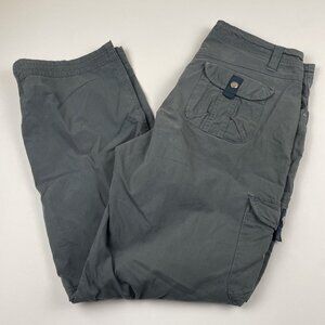 Kuhl Cargo Pants Women’s 10 Short Roll Tab Leg Drawstrings Stretch Hike Outdoors